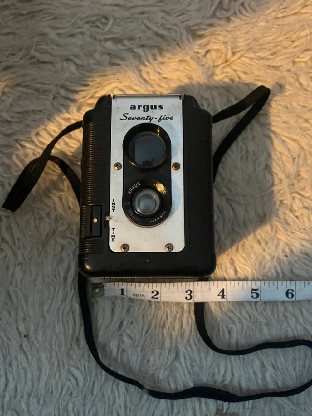 Argus Seventy-Five Twin-Lens Box Camera - Black & Silver